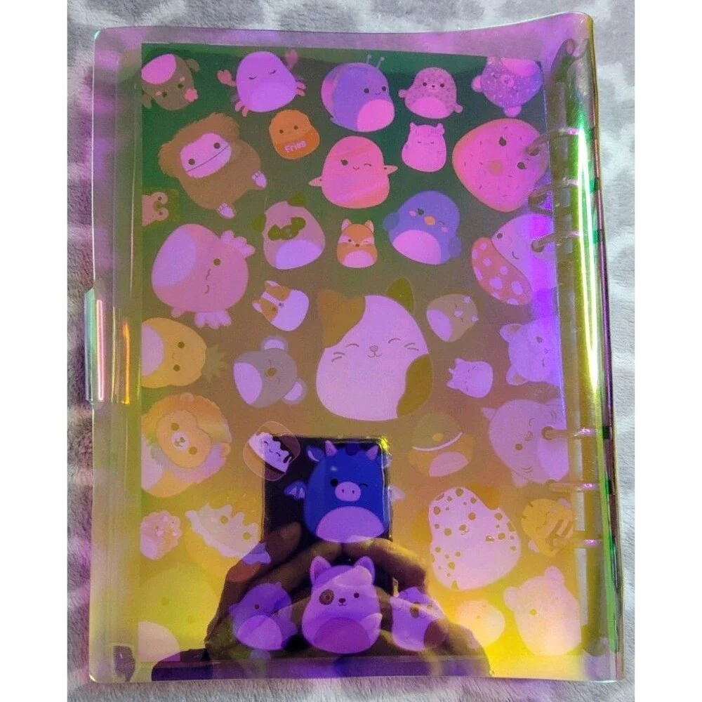 Original Squishmallow Sticker Collector Album Pink Shiny Refractor Binder Cover